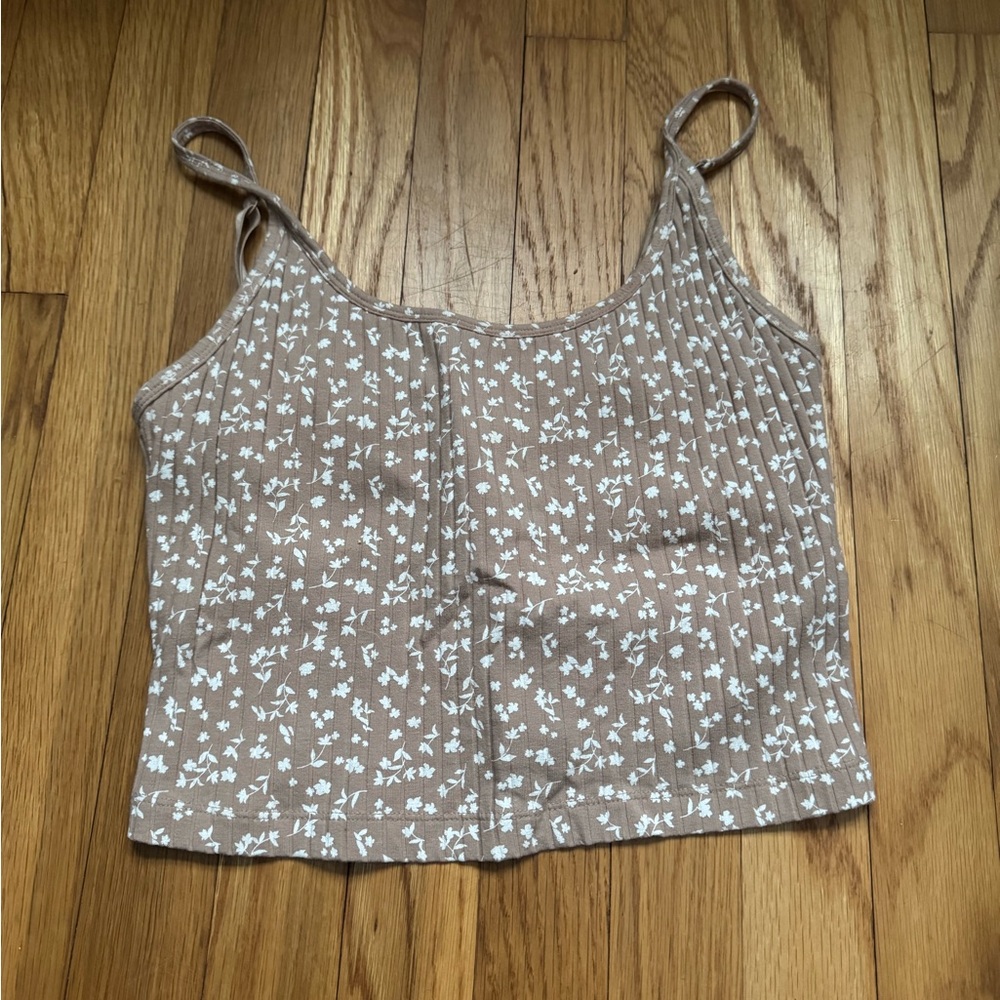 Old Navy Tan Floral Camisole
